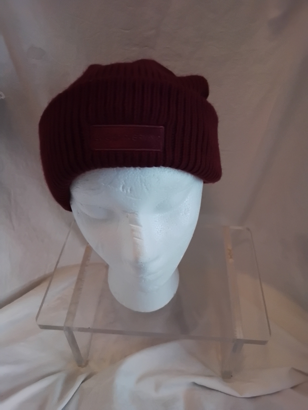 Lucky Brand Ribbed Knit Beanie - Wine